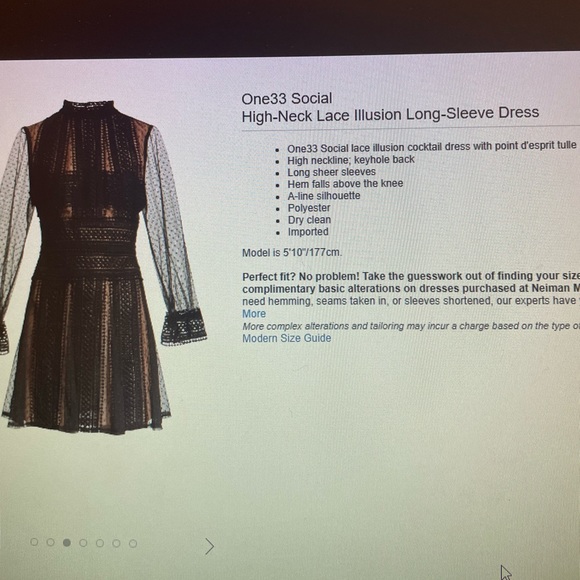 High neck black lace cocktail dress - Picture 3 of 11